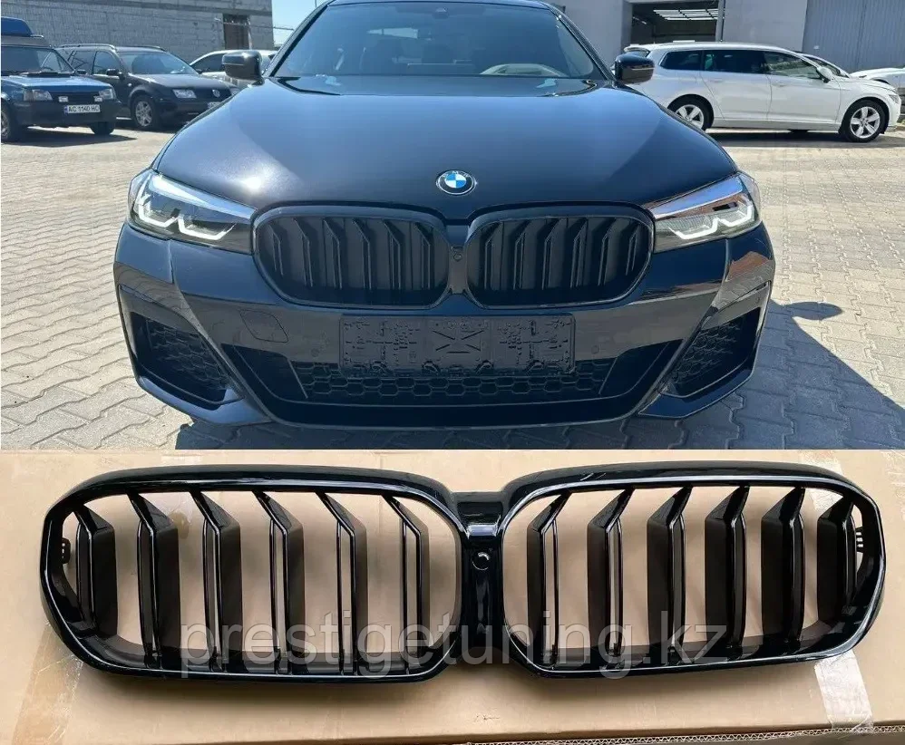 Решетка радиатора на BMW 5-Series G30 LCI 2020-23 дизайн M5 (Черный цвет)