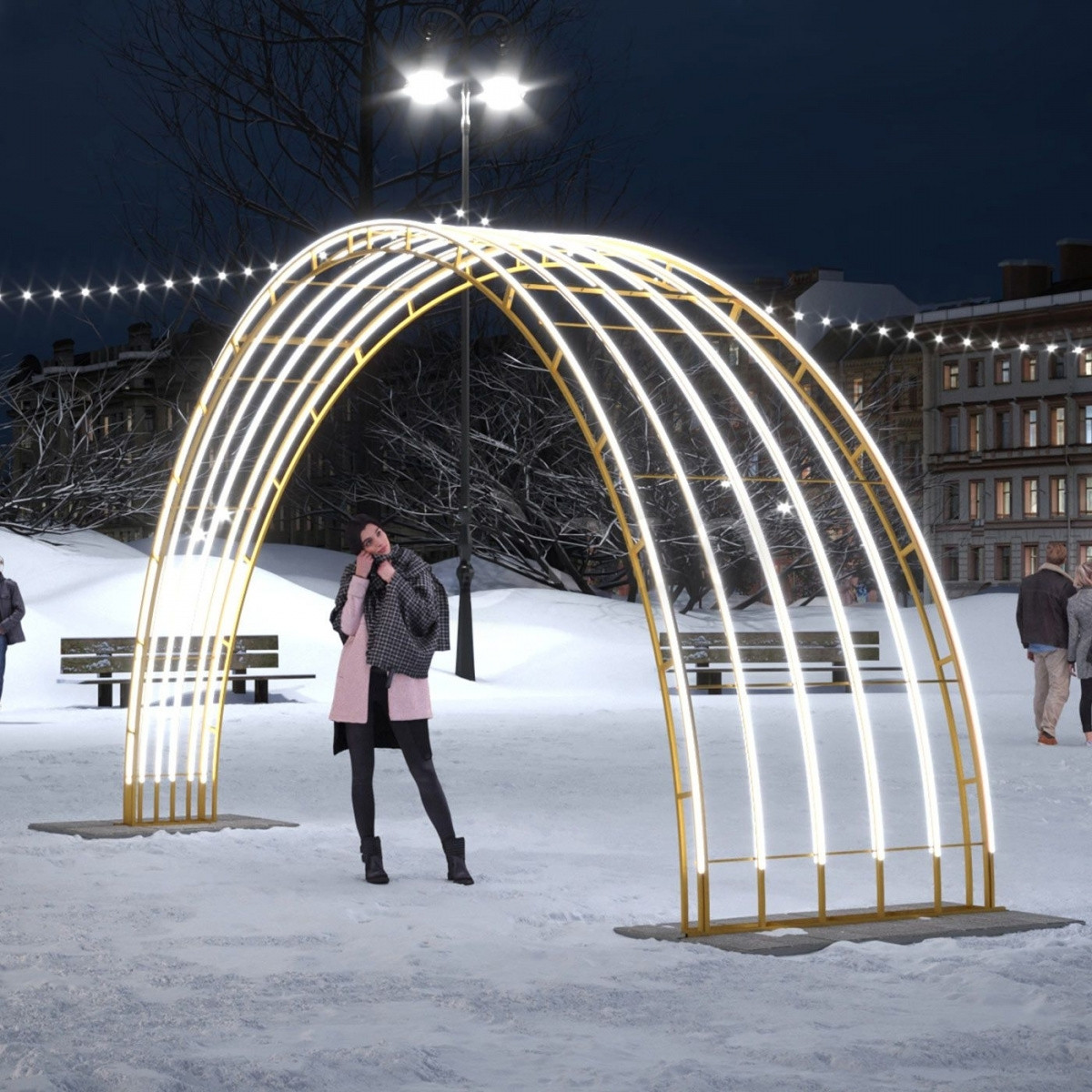 Световая арка «Космический дождь»