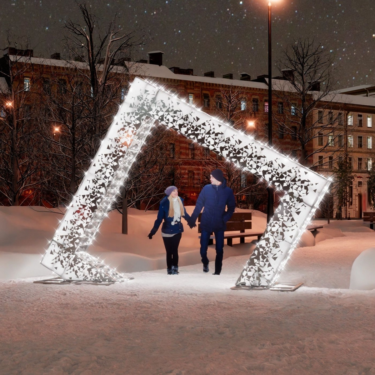 Световая арка «Кристальный ромб»