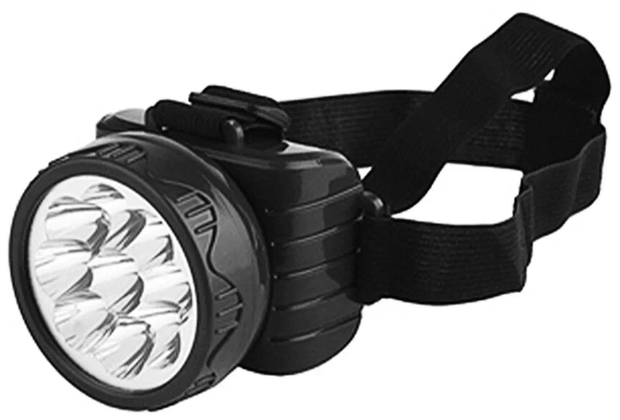 Фонарь аккумуляторный ТРОФИ налобный 4V 9LED