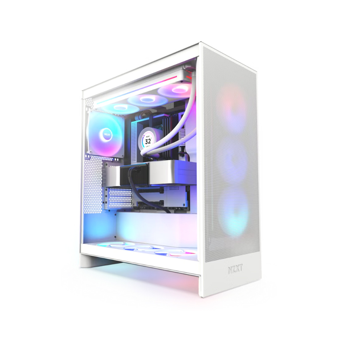 Компьютерный корпус NZXT H7 Flow RGB CM-H72FW-R1 White
