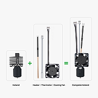 Bambu Lab Complete hotend assembly with hardened steel nozzle -0.6 mm, фото 3