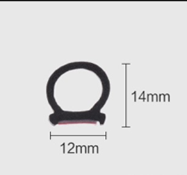 Уплотнитель без металла 12мм*14мм с 3М скотчем