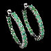 Серьги-кольца с натуральными Изумрудами, фото 2
