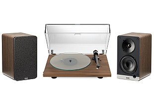 Виниловый проигрыватель Pro-Ject T1 с активной акустикой ELAC Орех