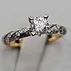 Золотое кольцо 17р с бриллиантом  0,51Сt SI1/G  VG (56бр мал.) 0,32Ct VS1/G VG, фото 6