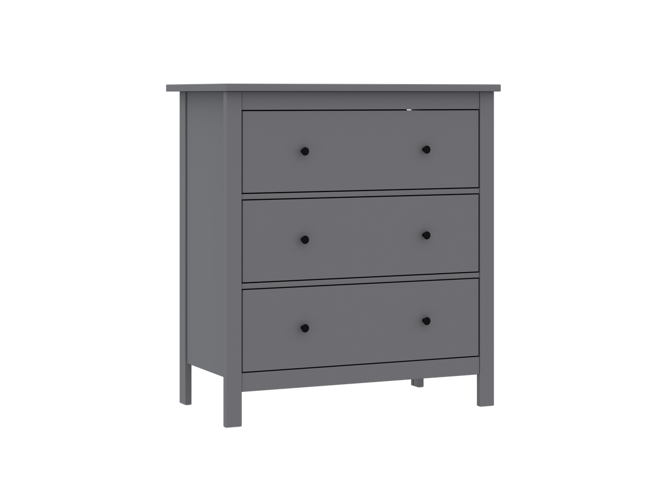САГА, комод 3 ящика, серый, фото 1
