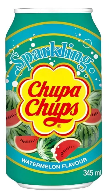 Напиток Chupa Chups со вкусом Арбуза 345ml Корея (24шт-упак)