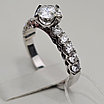 Золотое кольцо 17р с бриллиантами 1,29 ct SI1-VS2/G VG Cut, фото 5
