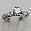 Золотое кольцо 17р с бриллиантами 1,29 ct SI1-VS2/G VG Cut, фото 7