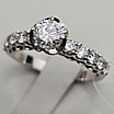 Золотое кольцо 17р с бриллиантами 1,29 ct SI1-VS2/G VG Cut, фото 8
