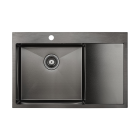Кухонная мойка Paulmark Atlan L PM217851-GML вороненая сталь, фото 1