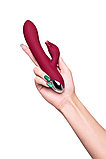 Вибратор с клиторальным стимулятором L'EROINA by TOYFA Sangra, силикон, бордовый, 20,5 см, фото 3