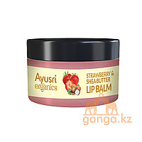 Бальзам для губ с клубникой и маслом ши (Lip Balm AYUSRI), 10 мл