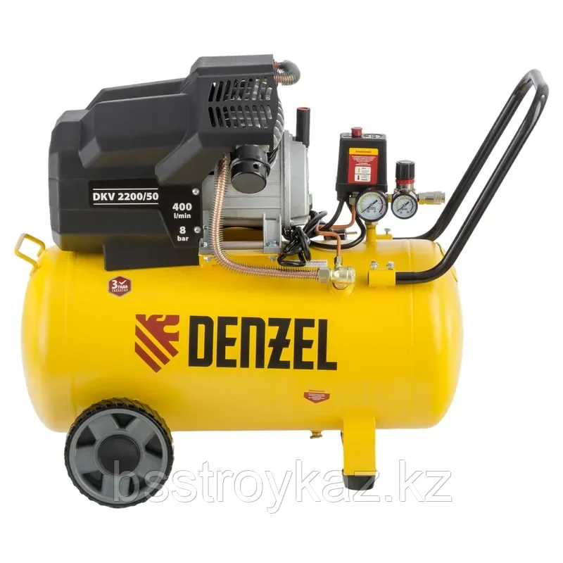Компрессор воздушный DENZEL X-PRO DKV2200/50 2.2кВт 400л/мин 50л 58083, фото 1