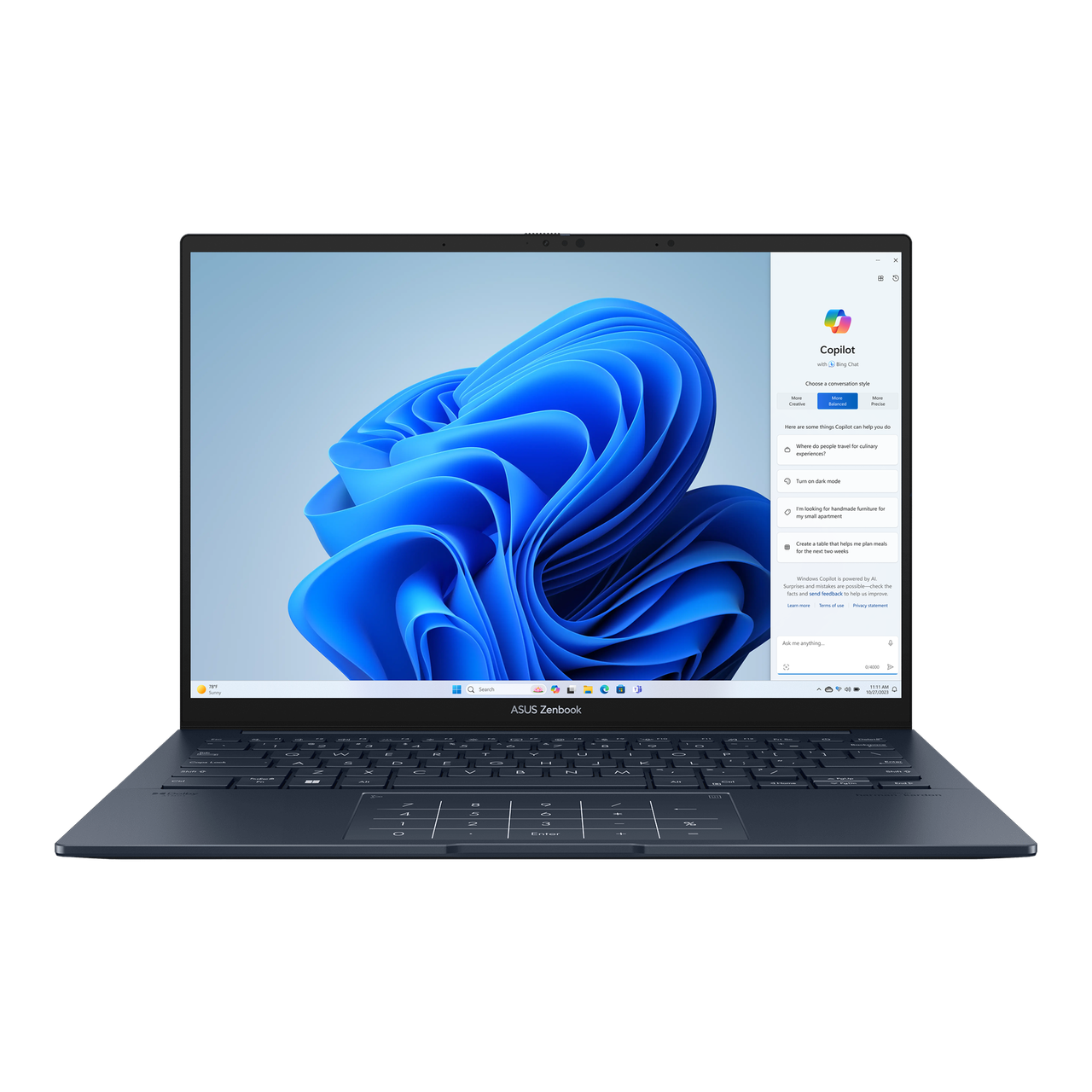 Ультрабук ASUS ZenBook 14 UX3405MA-QD244W 14" Core Ultra 5 125H/16Gb/1Tb SSD/Win11Home (90NB11R1-M01AX0)