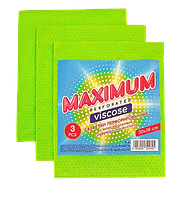 Салфетки вискозные перфорированные Maximum, 3шт.