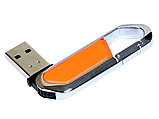USB 2.0- флешка на 16 Гб в виде карабина, оранжевый/серебристый, фото 3