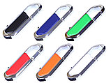 USB 2.0- флешка на 16 Гб в виде карабина, оранжевый/серебристый, фото 4