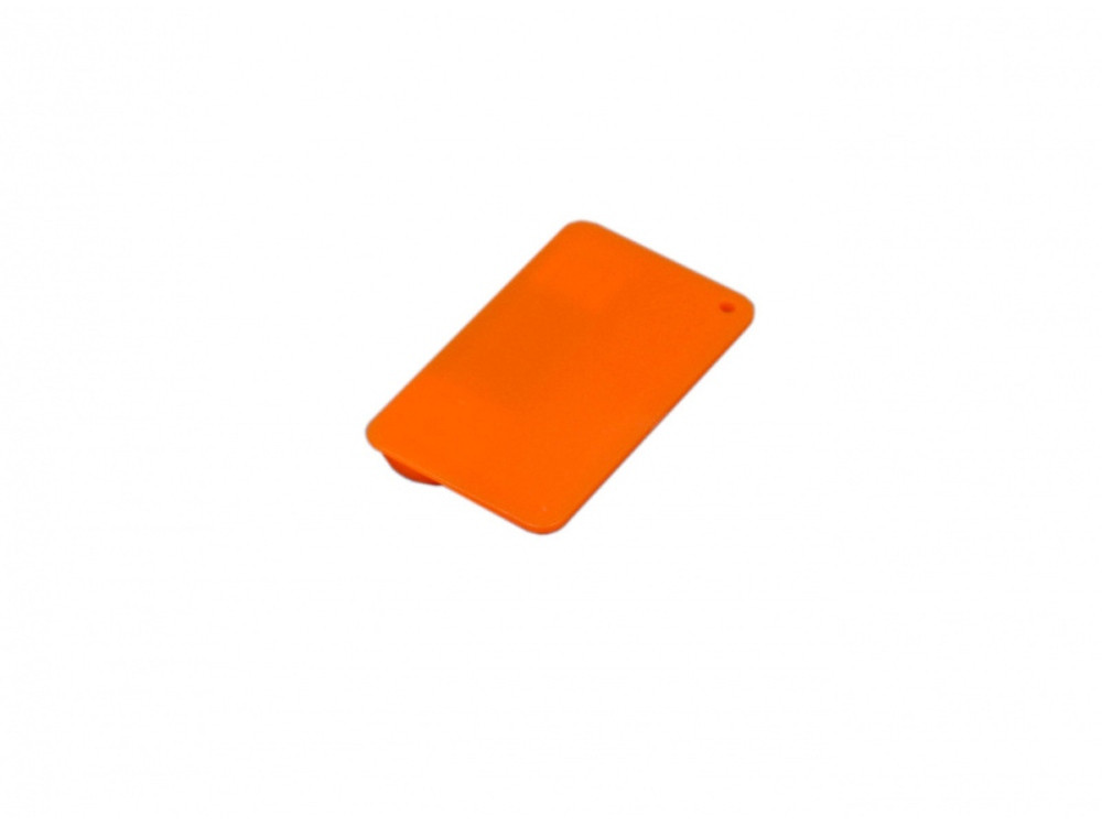 USB 2.0- флешка на 16 Гб в виде пластиковой карточки, оранжевый