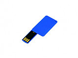 USB 2.0- флешка на 16 Гб в виде пластиковой карточки, синий, фото 3
