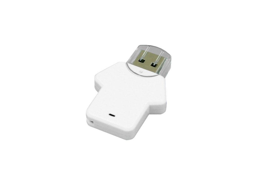 USB 2.0- флешка на 4 Гб в виде футболки, белый
