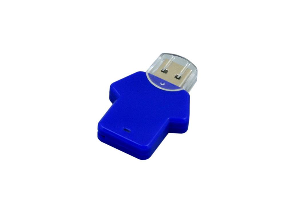 USB 2.0- флешка на 4 Гб в виде футболки, синий