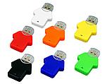 USB 2.0- флешка на 4 Гб в виде футболки, синий, фото 5