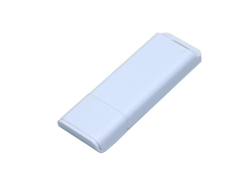 USB 2.0- флешка на 4 Гб с оригинальным двухцветным корпусом, белый
