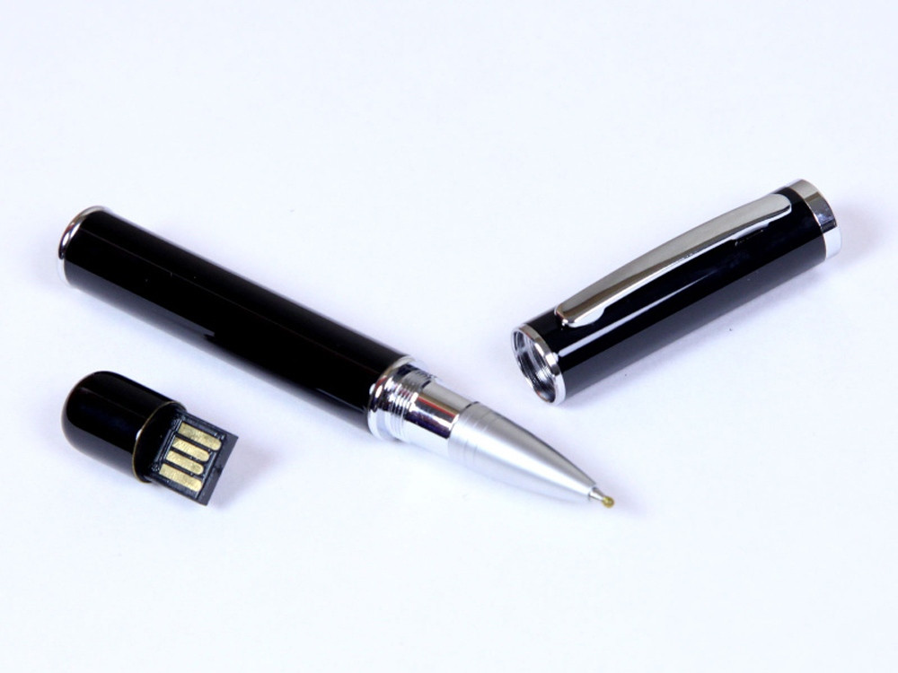 USB 2.0- флешка на 8 Гб в виде ручки с мини чипом, черный