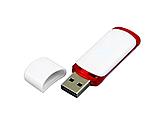 USB 2.0- флешка на 8 Гб с цветными вставками, белый/красный, фото 3