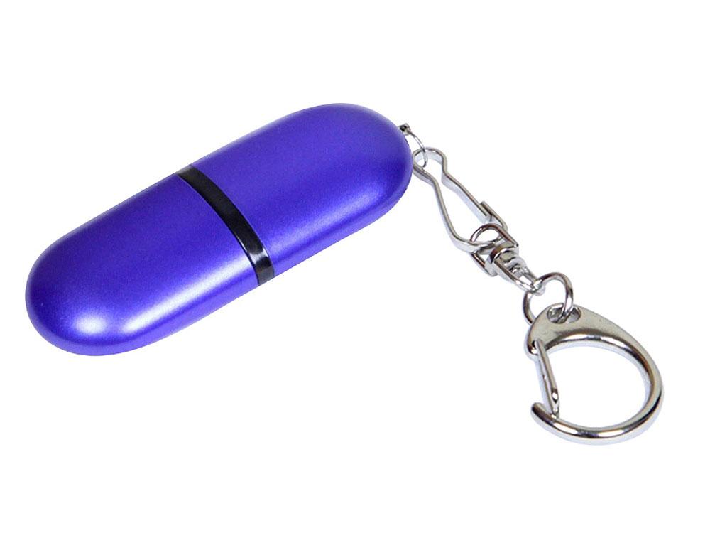 USB 2.0- флешка промо на 4 Гб каплевидной формы, синий