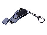 USB 2.0/micro USB/Type-C- флешка на 64 Гб c поворотным механизмом, серебристый, фото 5