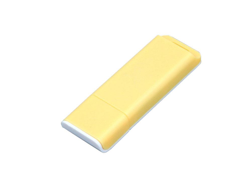 USB 3.0- флешка на 64 Гб с оригинальным двухцветным корпусом, желтый/белый