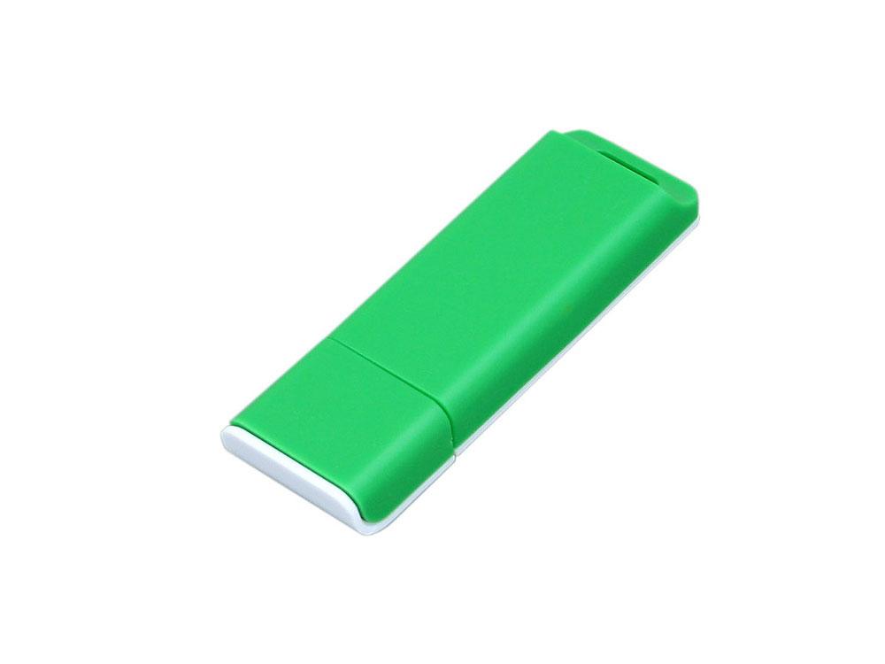 USB 3.0- флешка на 64 Гб с оригинальным двухцветным корпусом, зеленый/белый