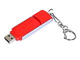 USB 3.0- флешка промо на 64 Гб с прямоугольной формы с выдвижным механизмом, красный/серебристый, фото 3