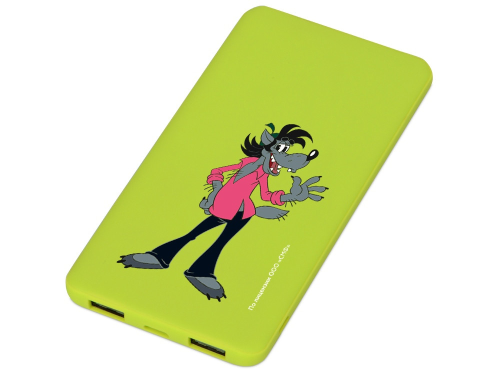 Внешний аккумулятор «Ну, погоди!», 5000 mAh, зеленое яблоко