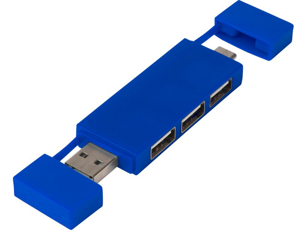 Двойной USB 2.0-хаб «Mulan», синий