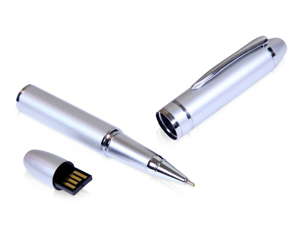 USB-флешка 2.0 8 Гб в виде ручки с мини чипом серебристый