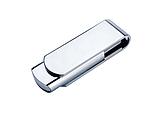 USB 3.0- флешка на 16 Гб глянцевая поворотная, серебристый/глянец, фото 3