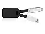 Зарядный кабель «Charge-it» 3 в 1, черный/белый, фото 4