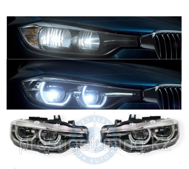 Передние фары на BMW 3-серия (F30) 2011-19 в стиле 2016 LED