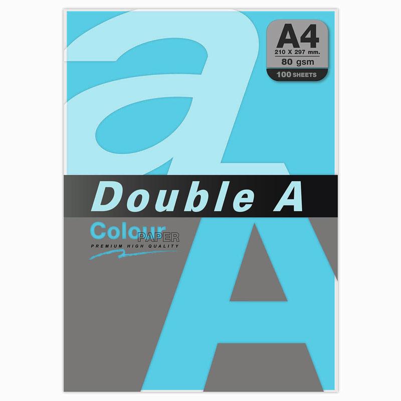 Бумага цветная DoubleA, ярко-голубой, А4, 80 г/м2, 100 листов Deep Blue