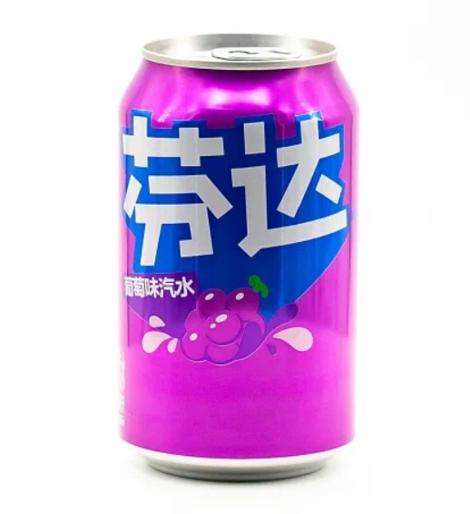 Газ. напиток Fanta Виноград 330 ml Китай  (24 шт-упак)
