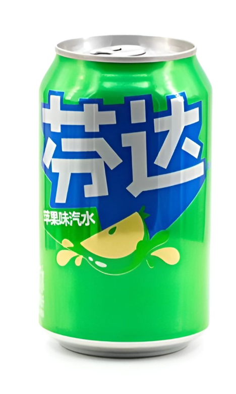 Газ. напиток Fanta Яблоко 330 ml (низкая банка) Китай  (24 шт-упак)