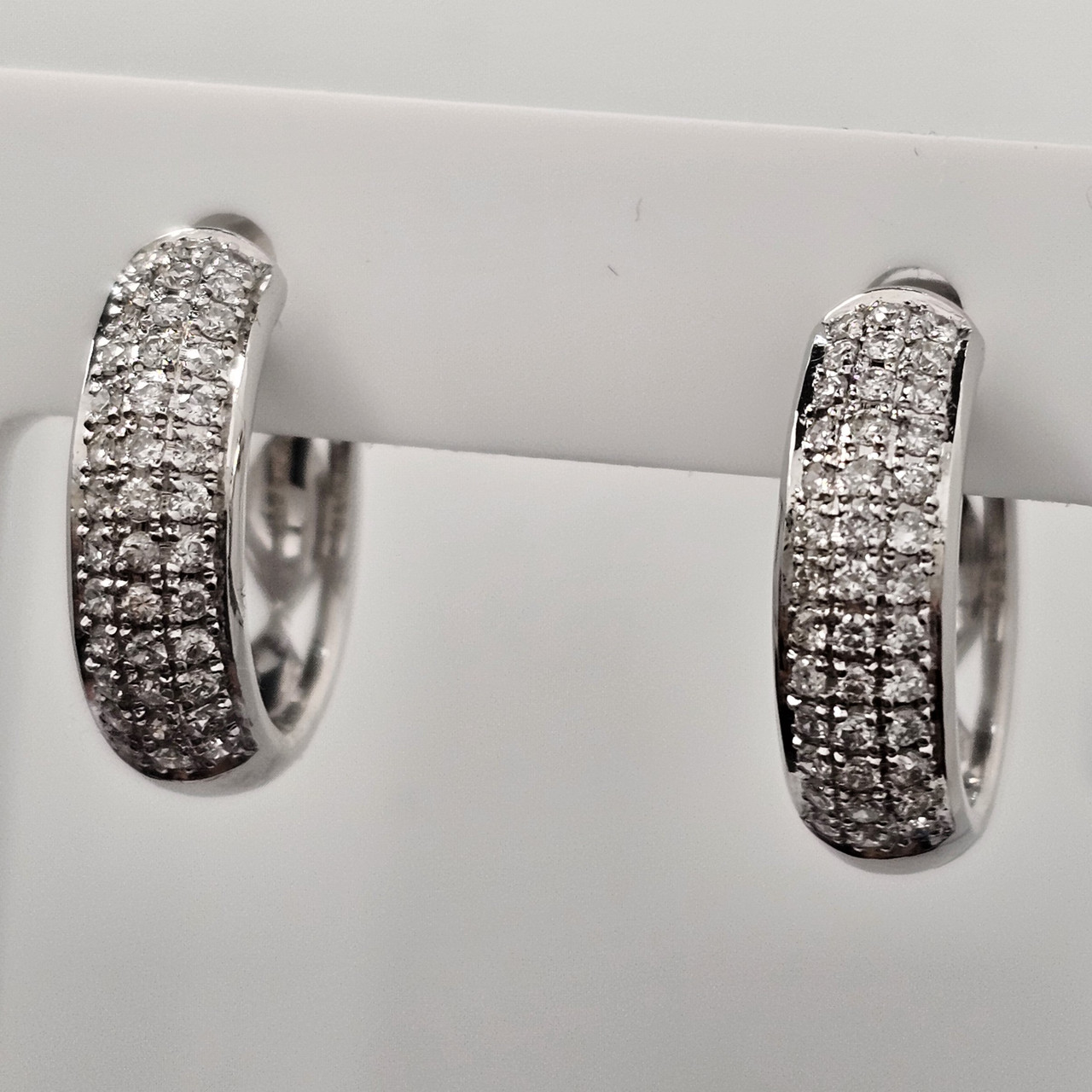 Золотые серьги с бриллиантами 0.468Ct VS1/G, EX-Cut, фото 1