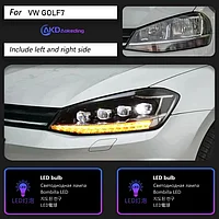 Передние фары на Volkswagen Golf (2012-17) VII дизайн 4 LED