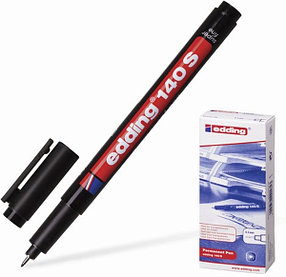 Edding 140S 0.3мм (черный), Маркер перманентный нестираемый