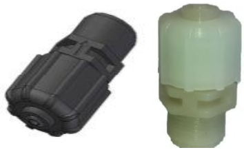 Инжекторный (впускной) клапан EPDM Viton VL (губчатый), 1,2", корпус PP, 4х6