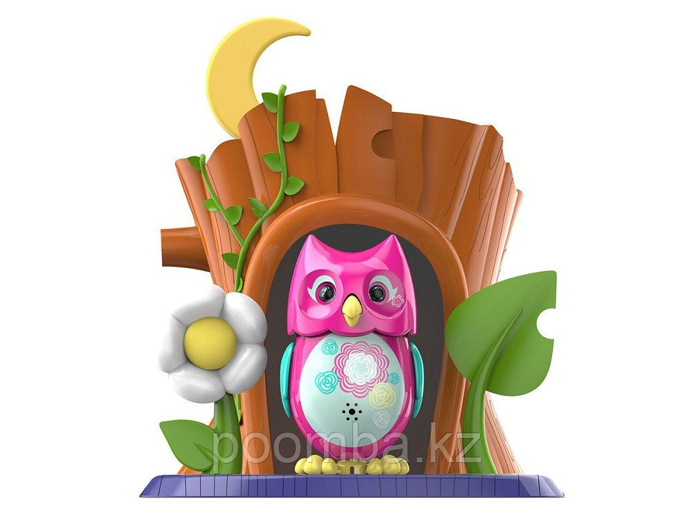 Интерактивная игрушка Silverlit DigiOwls Сова с домиком розовая